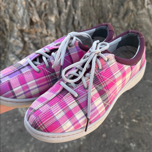 Dansko plaid lace up sneakers - Picture 3 of 4